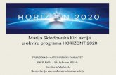 Marija Skłodowska Kiri akcije u  okviru programa HORIZONT 2020