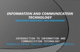 INFORMATION AND COMMUNICATION TECHNOLOGY TEKNOLOGI MAKLUMAT  DAN KOMUNIKASI