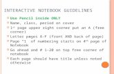 Interactive Notebook Guidelines