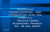 Vocational Rehabilitation  and integration into the community