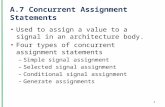 A.7 Concurrent Assignment Statements