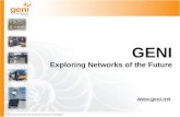 GENI Exploring Networks of the  Future