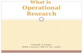 What is  Operational  Research