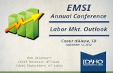 EMSI Annual Conference Labor Mkt. Outlook Coeur d’Alene, ID September 12, 2012