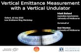 Vertical Emittance Measurement with a Vertical Undulator