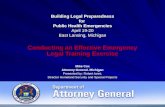 Building Legal Preparedness for  Public Health Emergencies April 19-20 East Lansing, Michigan