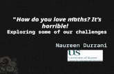 “ How do you love maths? It’s horrible! ” Exploring some of our challenges