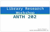 Library Research Workshop