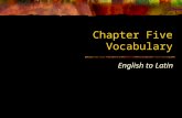 Chapter Five Vocabulary