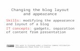 Changing the blog layout and appearance