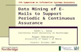 Data Mining of E-Mails to Support Periodic & Continuous Assurance