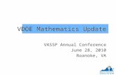 VDOE Mathematics Update