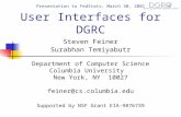 User Interfaces for DGRC