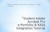 Student Adobe Acrobat Pro             e-Portfolio & KASA Integration Tutorial