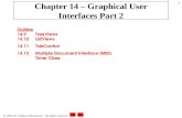 Chapter 14 – Graphical User Interfaces Part 2