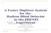 A Faster Digitizer System for the  Hadron Blind Detector  in the PHENIX Experiment