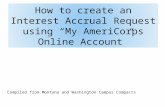 How to  create an Interest Accrual Request using “My AmeriCorps Online Account”