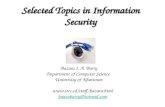 Selected Topics in Information Security