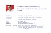 Creative Action Methodology Innovative solutions for practical issues