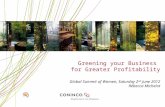 Greening your Business  for Greater Profitability