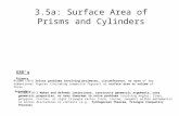 3.5a: Surface Area of Prisms and Cylinders