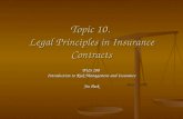 Topic 10.  Legal Principles in Insurance Contracts