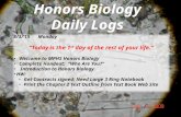 Honors Biology Daily Logs