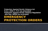 EMERGENCY PROTECTION ORDERS