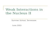 Weak Interactions in the Nucleus II