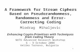 A Framework for Stream Ciphers Based on Pseudorandomness, Randomness and Error-Correcting Coding