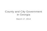 County and City Government in Georgia