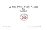 Update: Online Public Access  for  ACERA