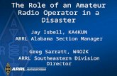 The Role of an Amateur Radio Operator in a Disaster