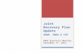 Joint Recovery Plan  Update ADWR, AWBA &  CAP AWBA Quarterly Meeting September 4 th , 2013
