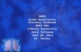 ARDS Acute Respiratory  Distress Syndrome NURS 504 Liberty University Jenny Holloway