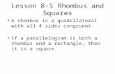Lesson 8-5 Rhombus and Squares