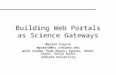 Building Web Portals as Science Gateways