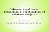 CalGreen Compliance: Inspection &  Verification of  CalGreen  Projects