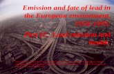 Emission and fate of lead in the European environment, 1958-1995: