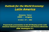 Outlook for the World Economy: Latin America
