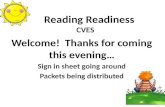 Reading Readiness CVES