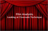 Film Analysis : Looking at Cinematic Technique