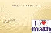 Unit 13  Test  Review