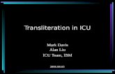 Transliteration in ICU