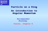 Particle on a Ring An introduction to Angular Momentum