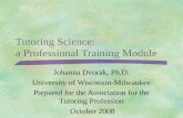 Tutoring Science:  a Professional Training Module
