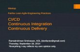 Meetup Fairfax  Lean Agile Engineering  Practices CI/CD Continuous Integration Continuous Delivery