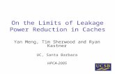 On the Limits of Leakage Power Reduction in Caches