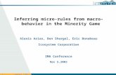 Inferring micro-rules from macro-behavior in the Minority Game
