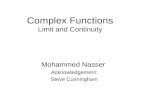 Complex Functions Limit and Continuity